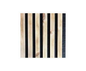 Natūralaus medžio sienų panelė 2700 x 300mm (Natūralus-Juoda)